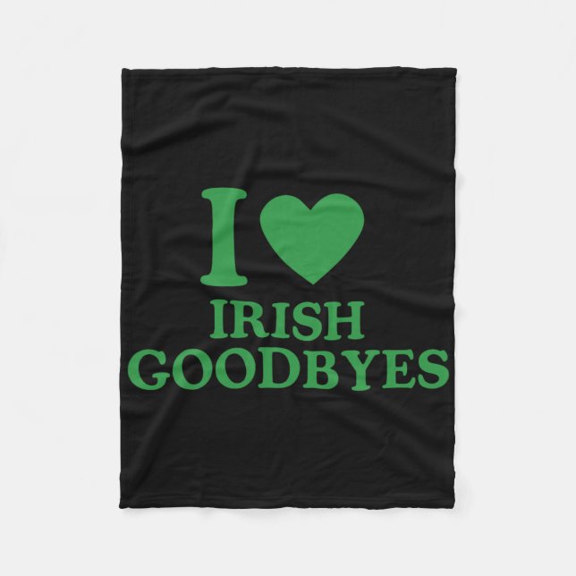 St Patricks Day Ich liebe irische Abschiede Ich li Fleecedecke (Vorderseite)