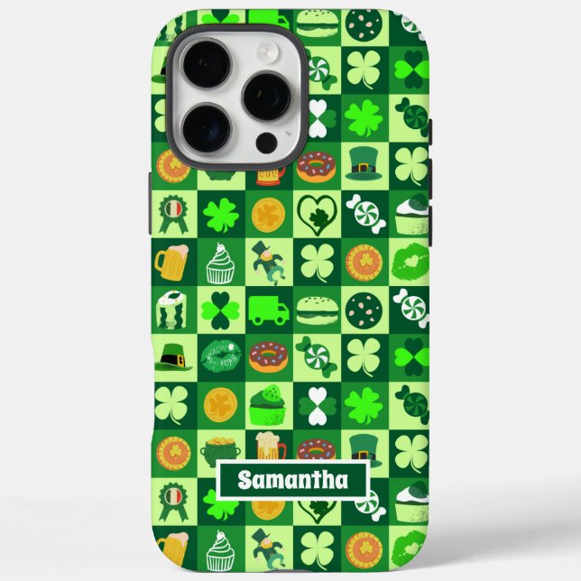 St. Patrick's Day Icons Nahtloses Muster Case-Mate iPhone Hülle (Rückseite)