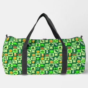 St. Patrick's Day Icons Nahtloses Muster Duffle Bag
