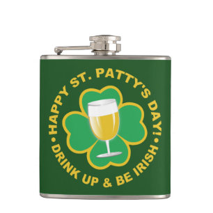 St. Patrick's Day individuelle Name Flachmann