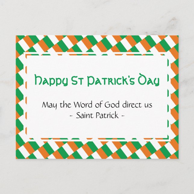 ST PATRICK'S DAY Inspiration Zitat Postkarte (Vorderseite)