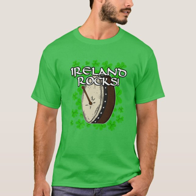 St Patricks Day Ireland Rocks Irish Bodhran Drums T-Shirt (Vorderseite)
