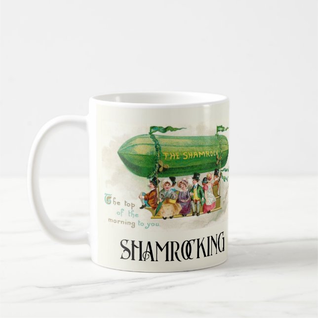 St. Patrick's Day Ireland Shamrocking Fun Kaffeetasse (Links)