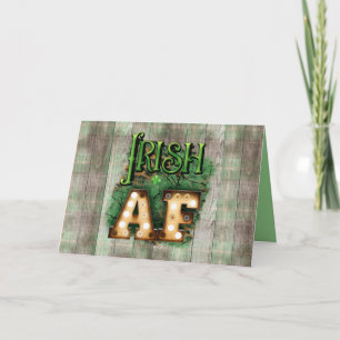 St. Patrick's Day Irisch AF Irische Laufschriftlic Karte