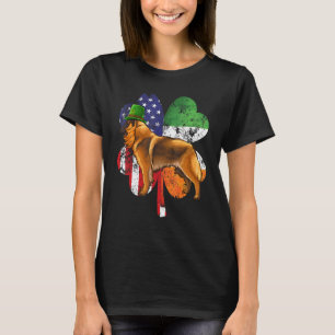 St Patricks Day Irisch Amerikanische Flagge Belgis T-Shirt