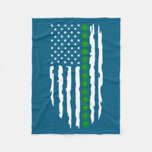 St. Patrick's Day Irisch-Amerikanische Flagge Fleecedecke