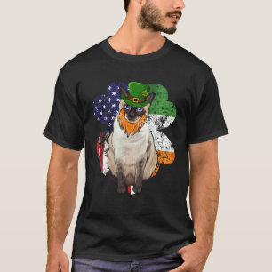St. Patricks Day Irisch-Amerikanische Flagge Siam- T-Shirt