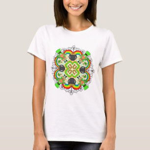 St Patrick's Day Irisch inspiriert Mandala T-Shirt