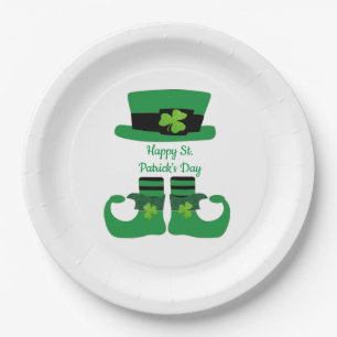 St. Patrick's Day, irisch, Leprechaun, grünes Part Pappteller