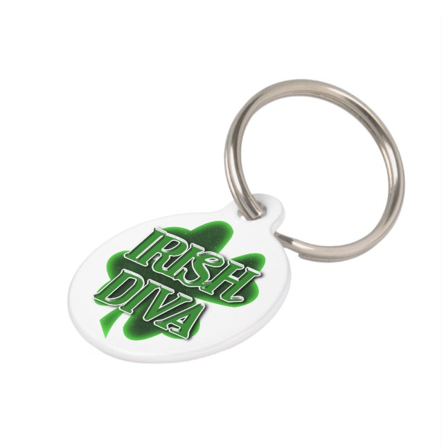 St. Patrick's Day Irische Diva Haustiermarke (Seite)