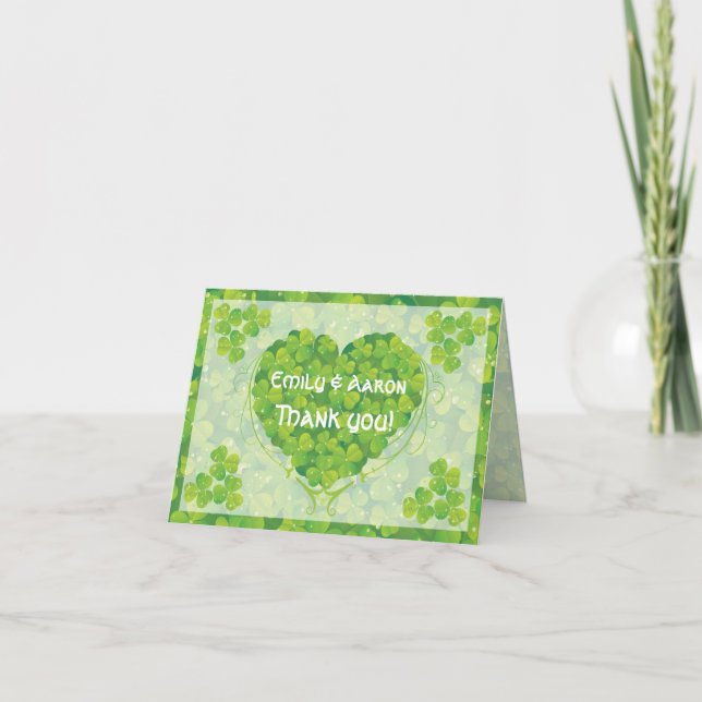 St. Patrick's Day Irische Hochzeit Danke (Vorderseite)