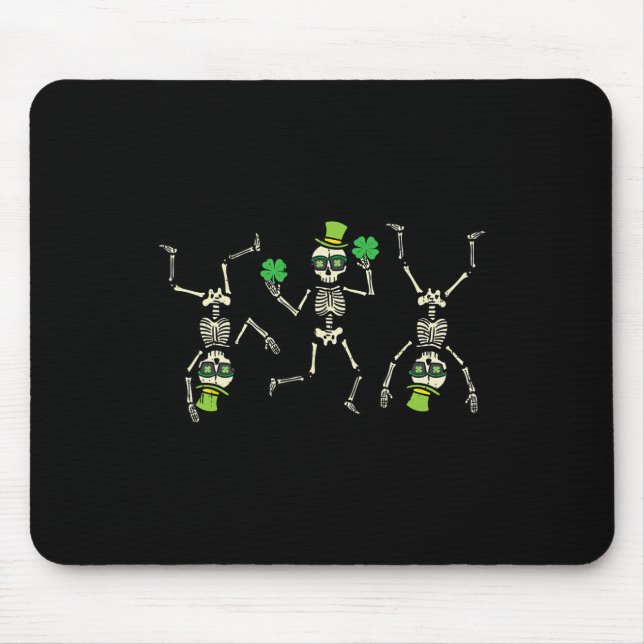 St Patricks Day Irische Skelette Saint Paddys Männ Mousepad (Vorne)