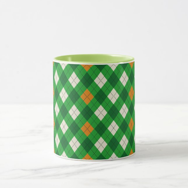 St. Patricks Day Irischer argyle in den irischen F Tasse (Zentrum)