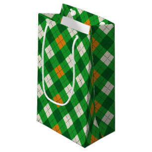 St. Patricks Day Irischer argyle in Irish Farben Kleine Geschenktüte