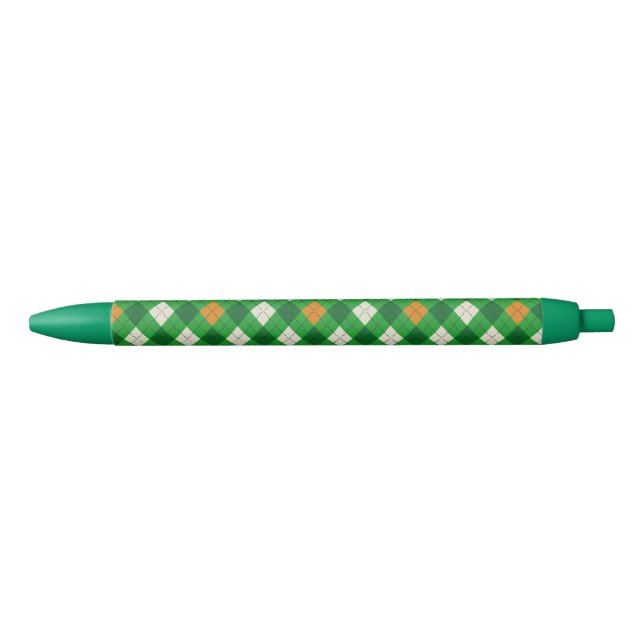 St. Patricks Day Irischer argyle in Irish Farben Kugelschreiber (Vorderseite)