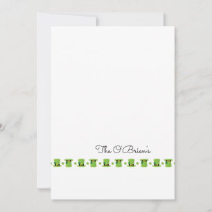 St. Patricks Day Irischer Familienname Grüne Begrü Mitteilungskarte