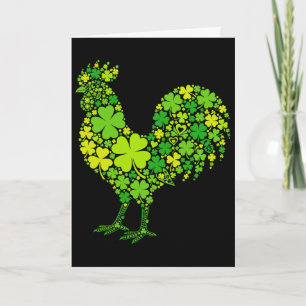 St Patricks Day Irischer Farmer Huhn Dad Shamrock Karte