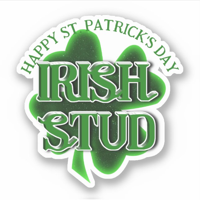 St. Patrick's Day Irischer Hengst Aufkleber (Vorderseite)