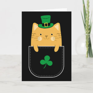 St. Patricks Day Irischer Katzenliebhaber  Karte