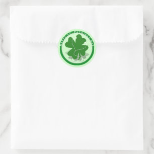 St. Patrick's Day Irischer Kleeblatt Runder Aufkleber