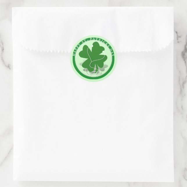 St. Patrick's Day Irischer Kleeblatt Runder Aufkleber (Tasche)