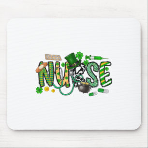 St. Patrick's Day Irischer Krankenpfleger Shamrock Mousepad