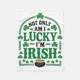 St Patricks Day Irischer Shamrock-Scherz Irland Fleecedecke