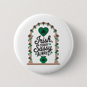 St Patricks Day Irischer Shamrock Shenanigan Irlan Button