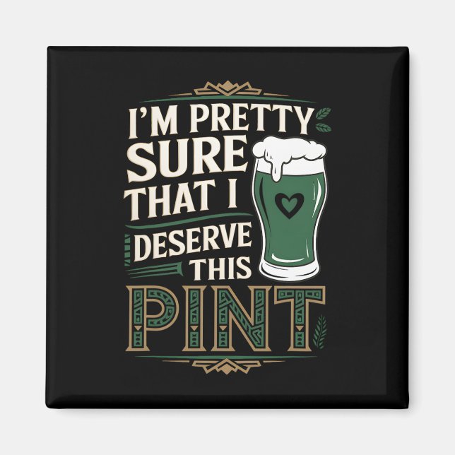 St. Patricks Day irischer Stolz lustiger Shamrock- Magnet (Vorne)