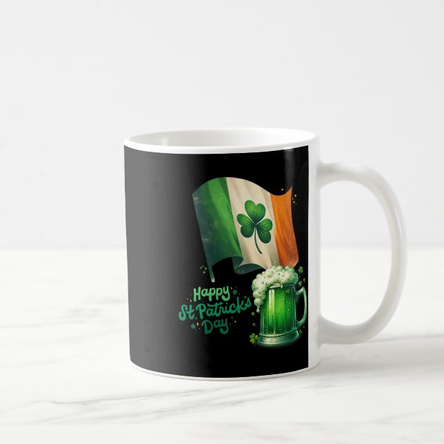 St. Patrick's Day Irisches Bier Irland-Flagge Männ Kaffeetasse (Rechts)