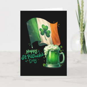 St. Patrick's Day Irisches Bier Irland-Flagge Männ Karte