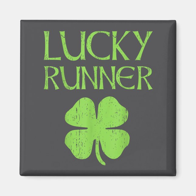 St. Patrick's Day Irisches Laufen für Glücksläufer Magnet (Vorne)