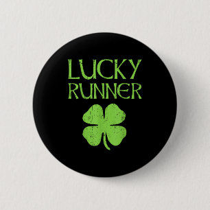 St. Patrick's Day Irisches Laufen für Glückspilze Button
