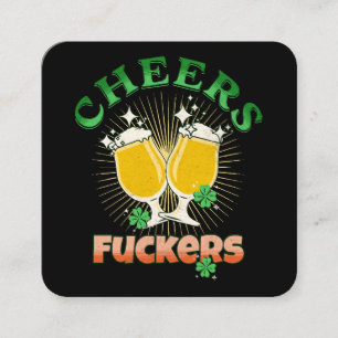 St Patricks Day Irisches Trinken Quadratische Visitenkarte