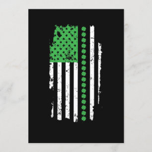 St. Patrick's Day Irish American Flag Einladung