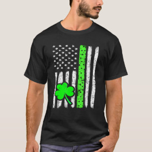 St Patrick's Day Irish American Flag Happy St Pat T-Shirt