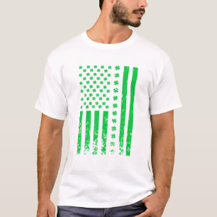 ST PATRICKS DAY - Irish American Flag Ireland Flag T-Shirt