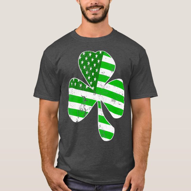 St Patricks Day Irish American Kleeblatt Mens T-Shirt (Vorderseite)