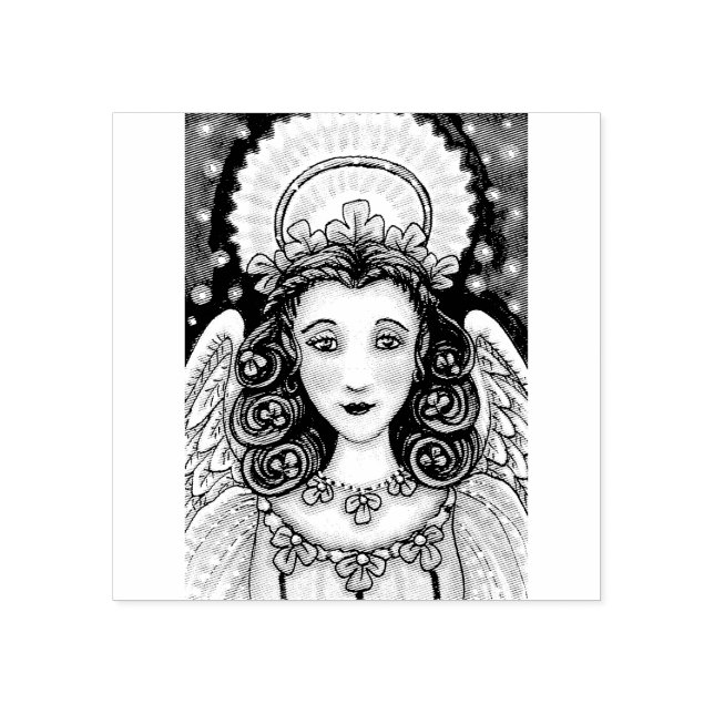 ST. PATRICK'S DAY IRISH ANGEL RUBBER BRIEFMARKE GUMMISTEMPEL (Prägung)