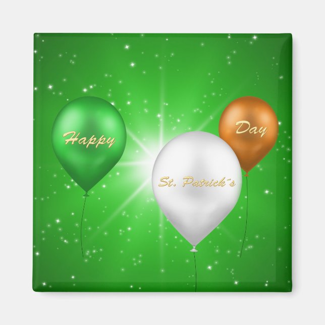 St. Patrick's Day Irish Balloons - Magnet (Vorne)
