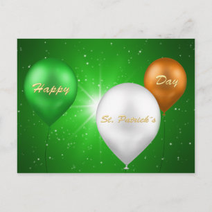 St. Patrick's Day Irish Balloons - Postcard Postkarte