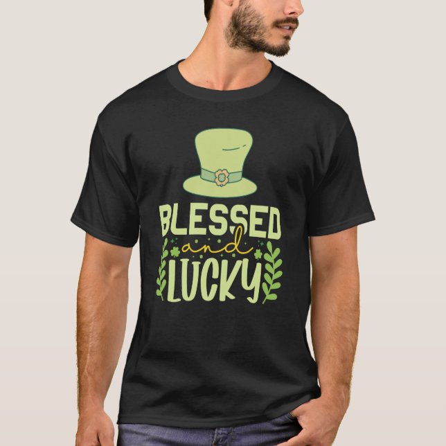 St Patricks Day Irish Blessed Lucky T-Shirt (Vorderseite)