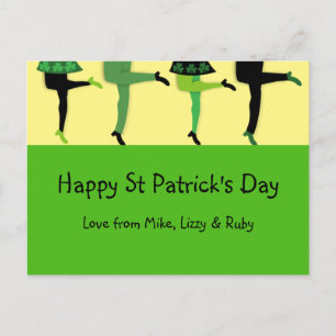 St Patrick's Day Irish Dancers' Legs Postkarte