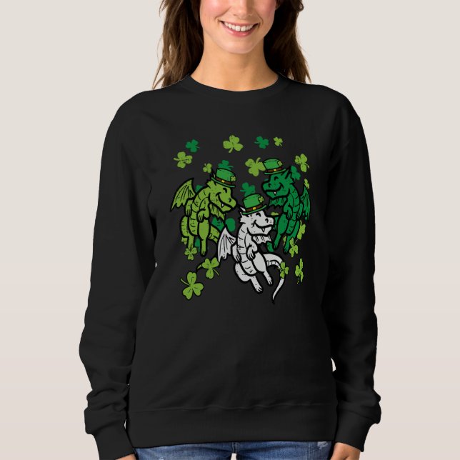 St Patricks Day Irish Dragons Saint Paddys Men Wom Sweatshirt (Vorderseite)