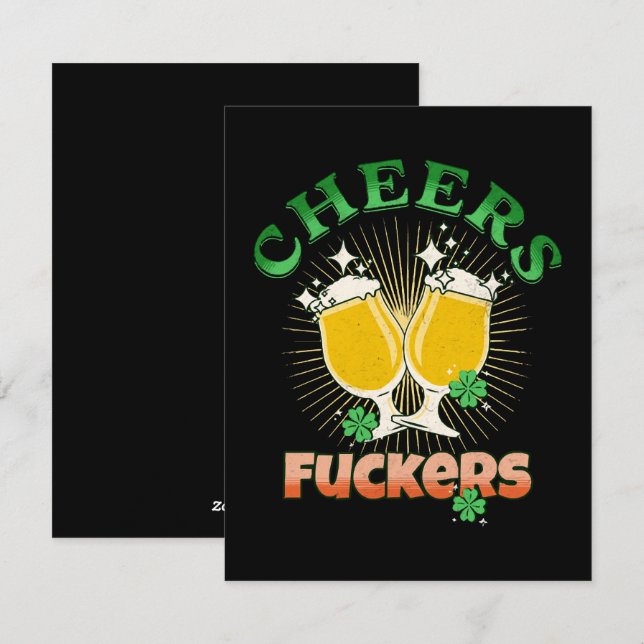 St Patricks Day Irish Drinkin Feiertagskarte (Vorne/Hinten)