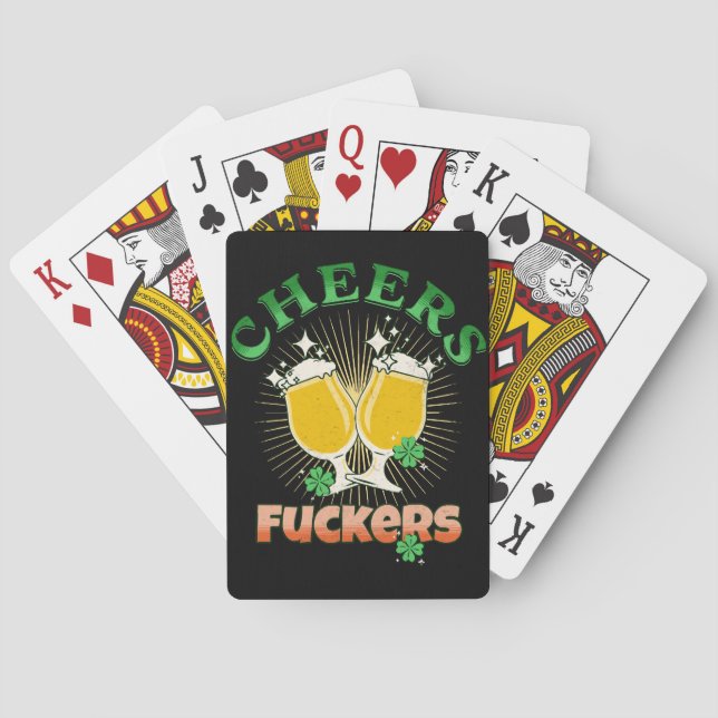 St Patricks Day Irish Drinkin Spielkarten (Rückseite)
