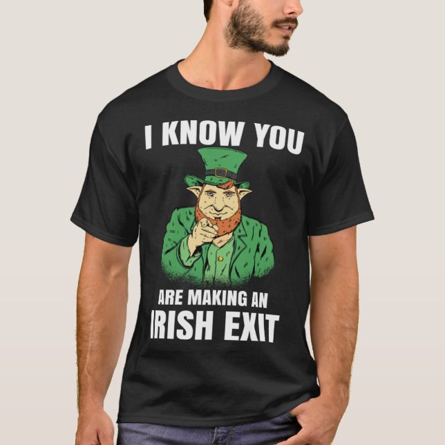 St Patricks Day Irish Exit  St Patricks T-Shirt (Vorderseite)