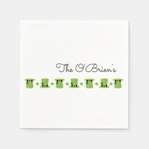 St Patricks Day Irish Familienname Paper Napkin Serviette