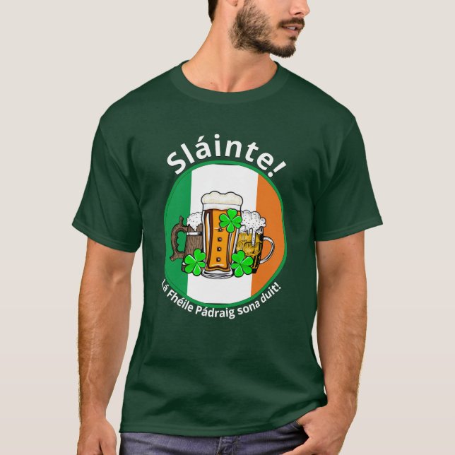ST PATRICKS DAY Irish Flag Beer T-Shirt (Vorderseite)