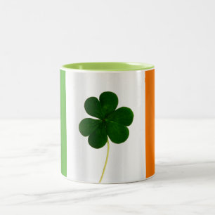 St. Patrick's Day Irish Flag Kleeblatt Irland Tass Zweifarbige Tasse